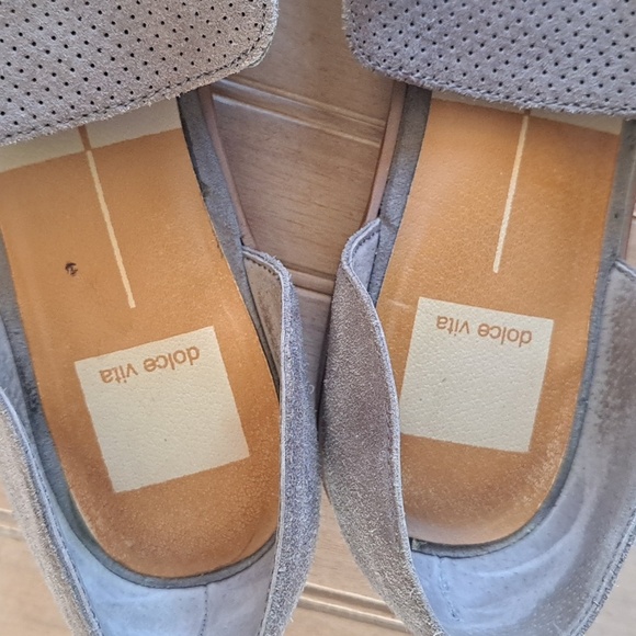 Dolce Vita Cody Perforated Suede Leather Loafers Slip-on Round Toe Flats - Picture 4 of 9